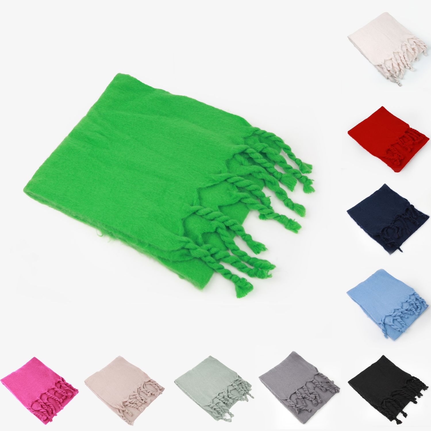 Liu An imitation cashmere solid color scarf warm large size scarf 42*220cm