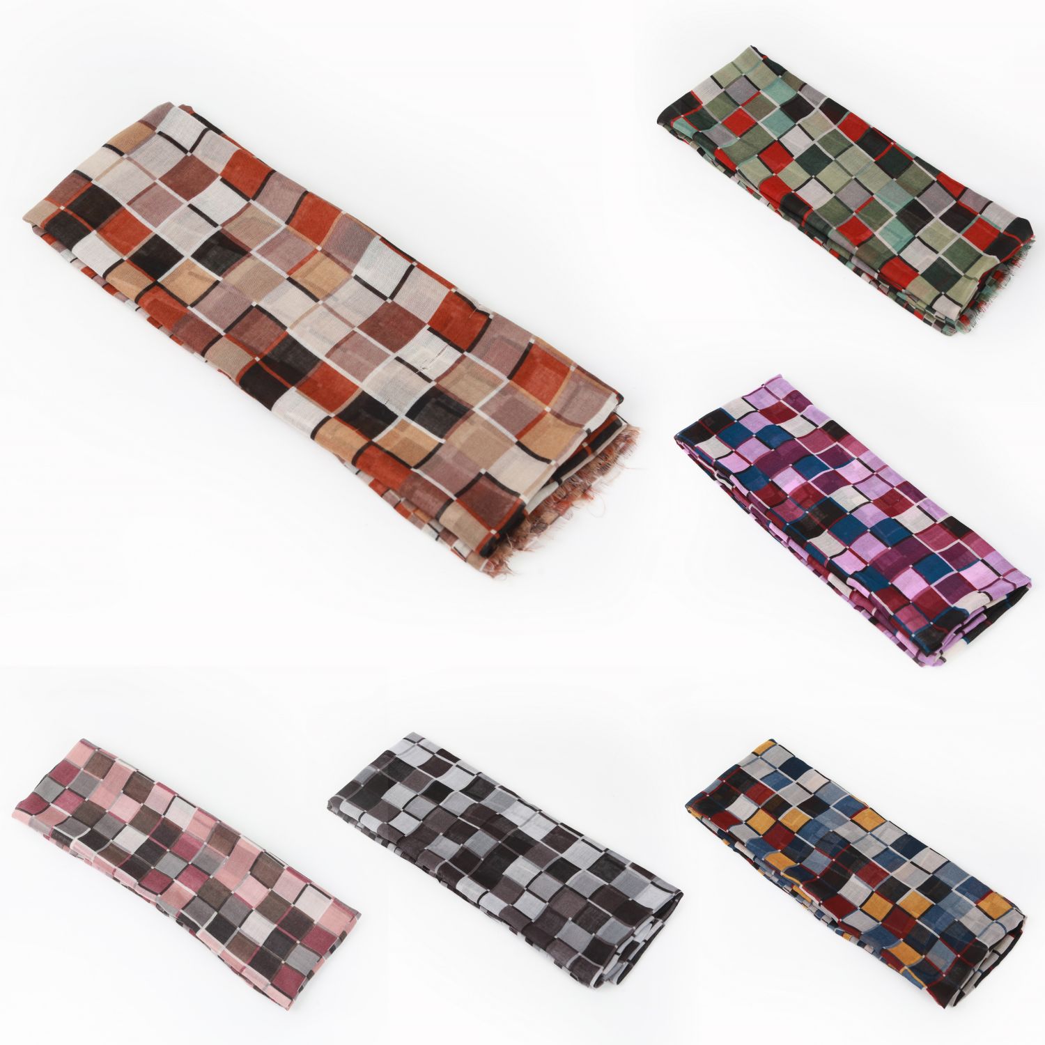 Liu An square print thin women scarfs 90*180cm