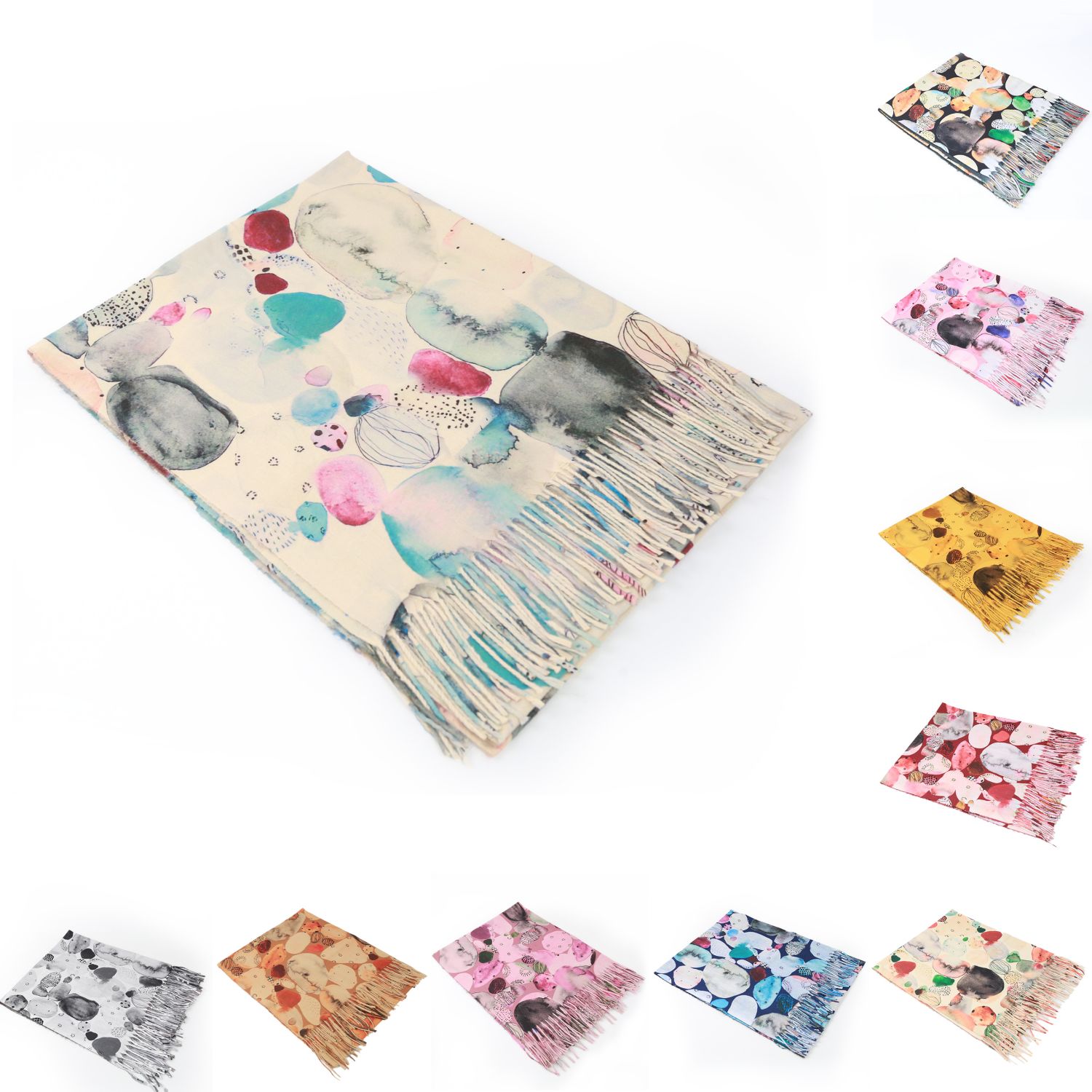 Liu An aesthetic pattern print women scarfs gift imitation cashmere warm scarf
