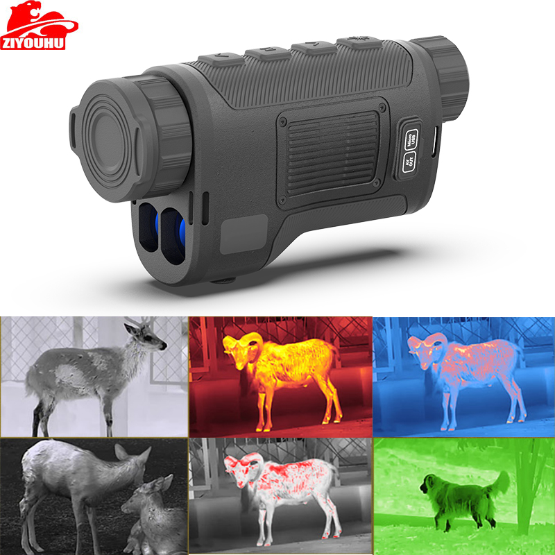 TK335/TK350 LRF Thermal Monocular Camera Built-in Laser Rangefinder Long Detection Range Video WIFI Hotspot Tracking for Hunting