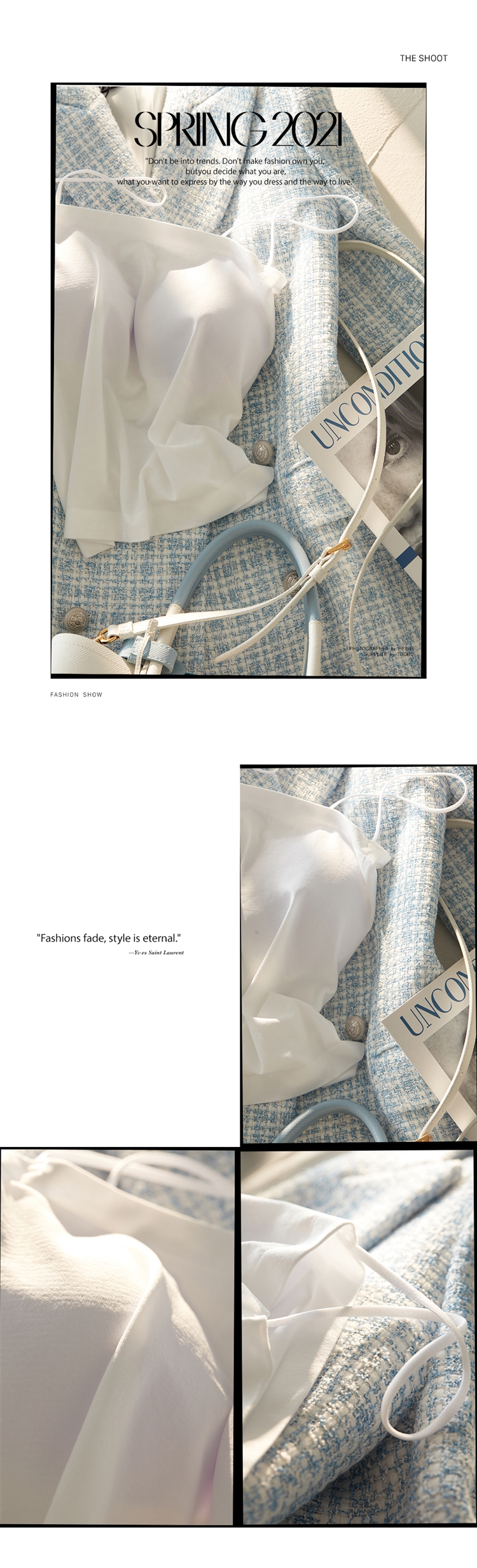 带胸垫一体细肩带粉色小内衣网红一字肩抹胸打底内搭裹胸吊带背心详情18