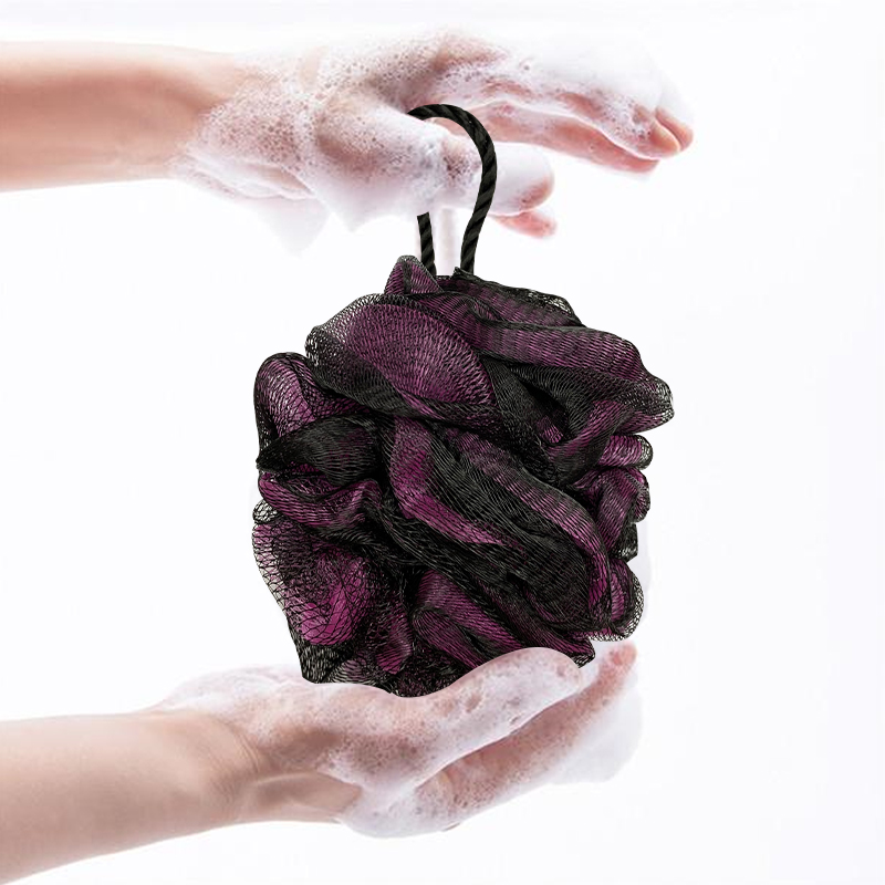 Large Bath Flower Bath Ball Black Silk Set Double Bath Rub Back Bubble Rich Soft Comfortable New Material Manufacturers Specification drawing
