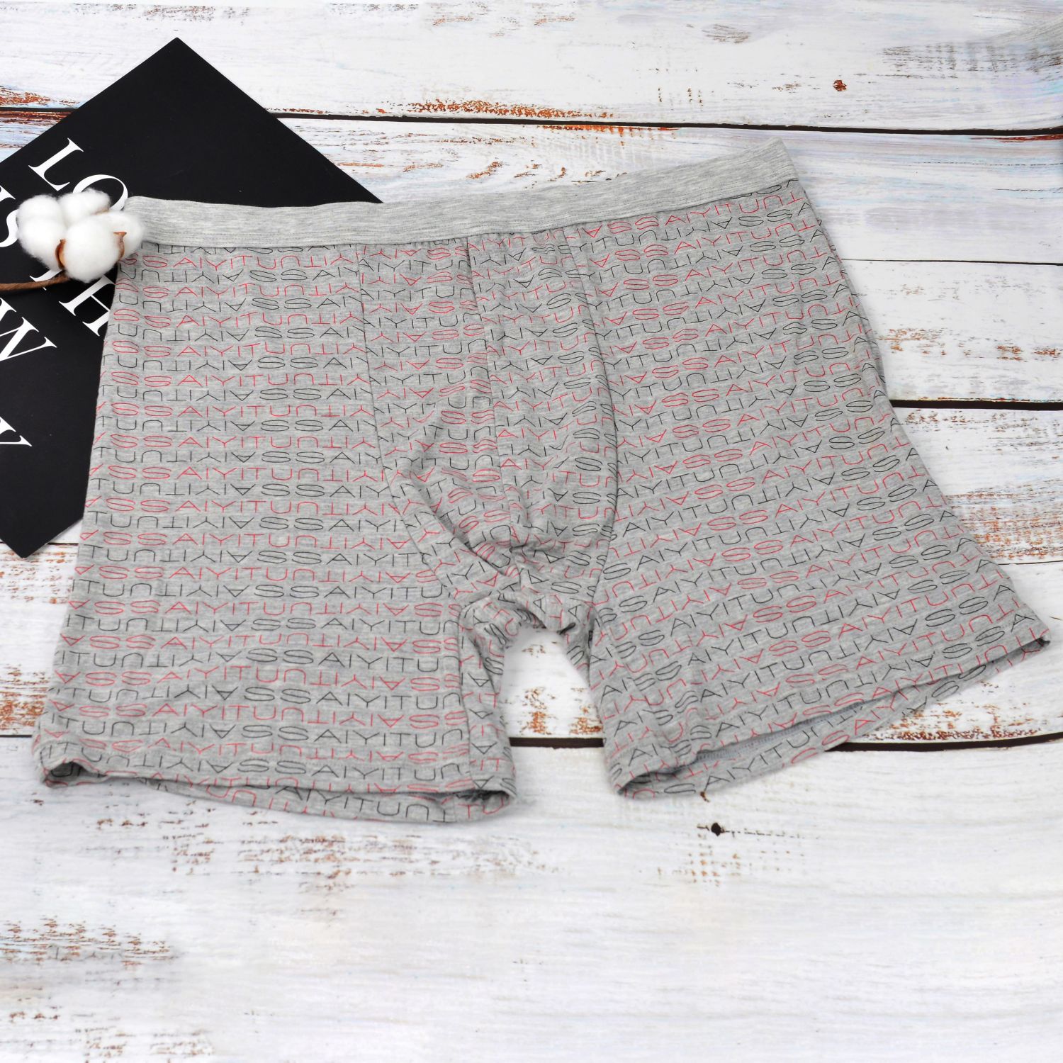 KUZHIYANG High Quality Comfortable Fashion Pattern Luxury Cotton Boxer Briefs Men Underwear thumbnail