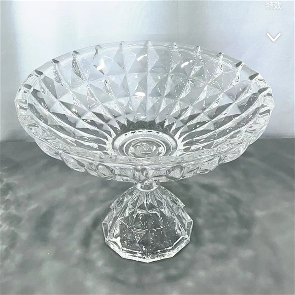 Estilo europeo alto pie cristal fruta fruta seca compota KTV creativo bar mesa de la barra compota de la fruta fruta seca compota de la fruta del hogar de vidrio moda atmósfera