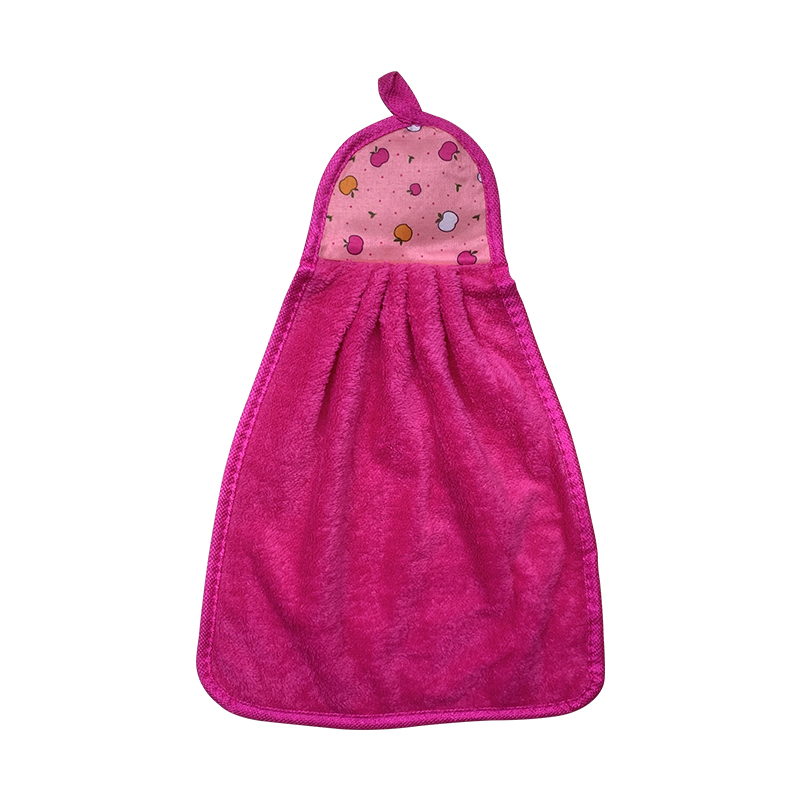 Coral Velvet Rag Trumpet Hand Towel Absorbent Towel Does Not Drop Hair Kitchen Household Household Can Hang Cartoon Cute Specification drawing