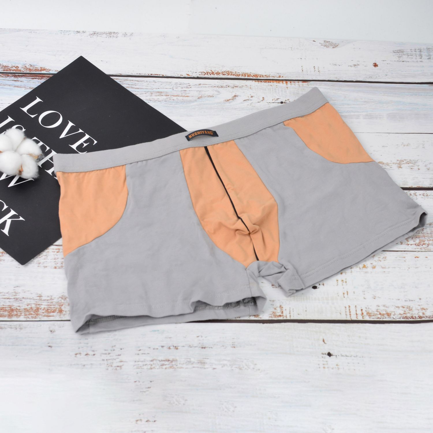 KUZHIYANG high quality breathable customized band polyester men's briefs underwear