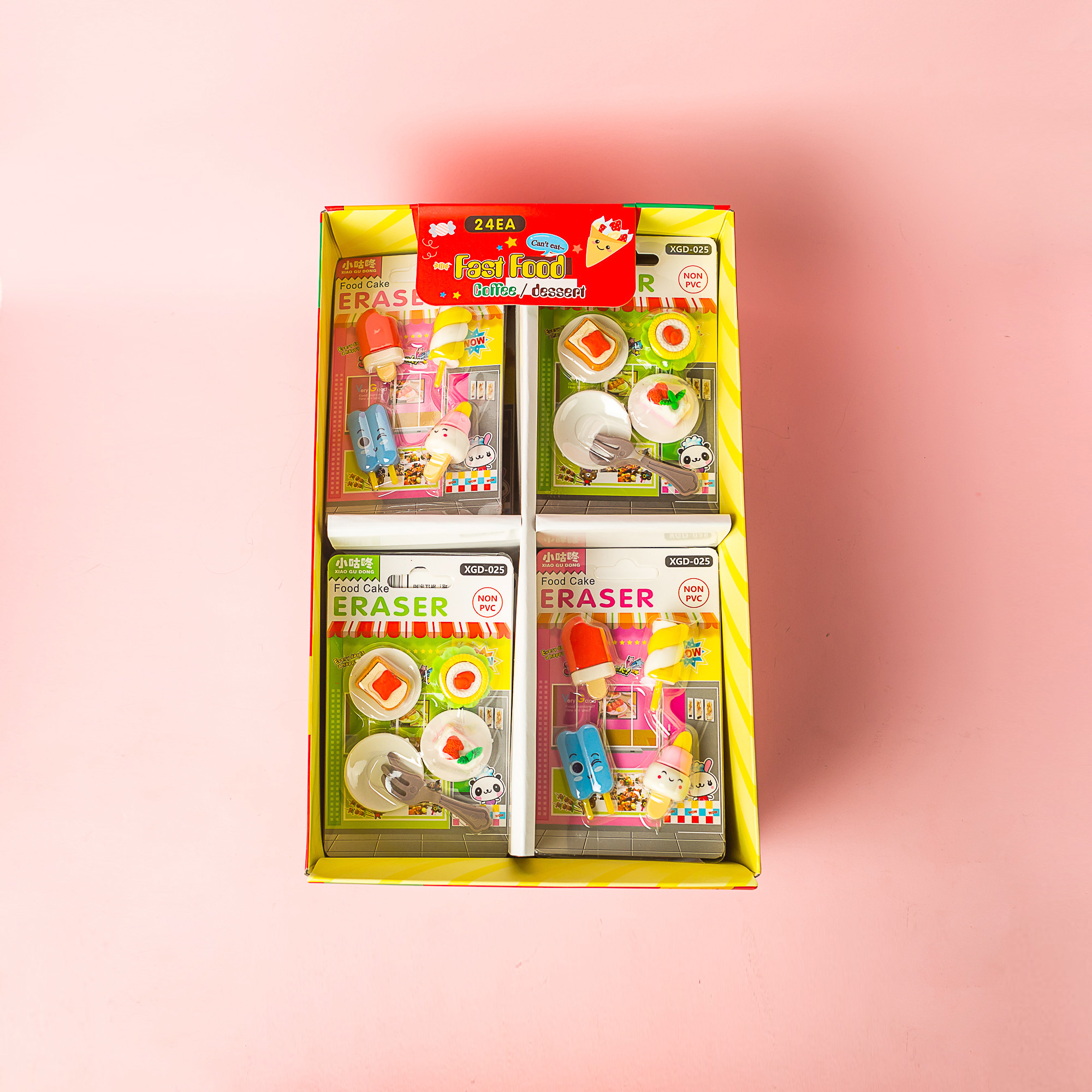 Small Gu Dong ice cream creative insert card eraser