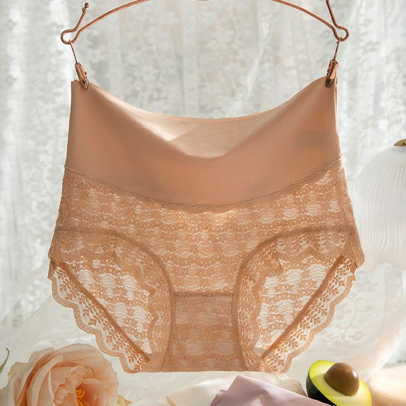 High-waisted, curving inner pants for women, a new 2021 bestseller. Lace, girlish style, antibacterial, summer, thin and breathable shorts Specification image