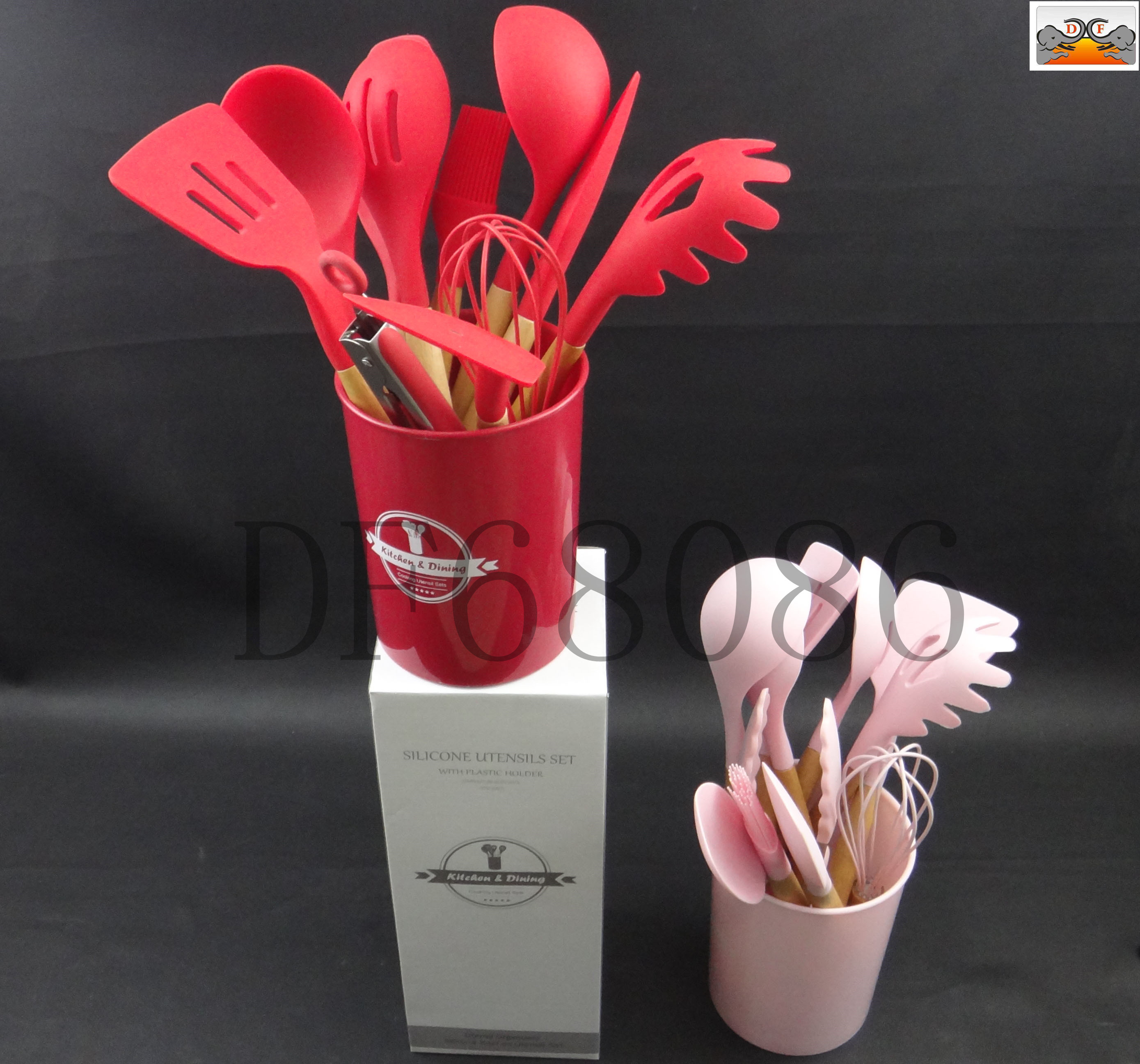 DF68086 Wooden handle Cookware 12-piece set DF TRADING HOUSE