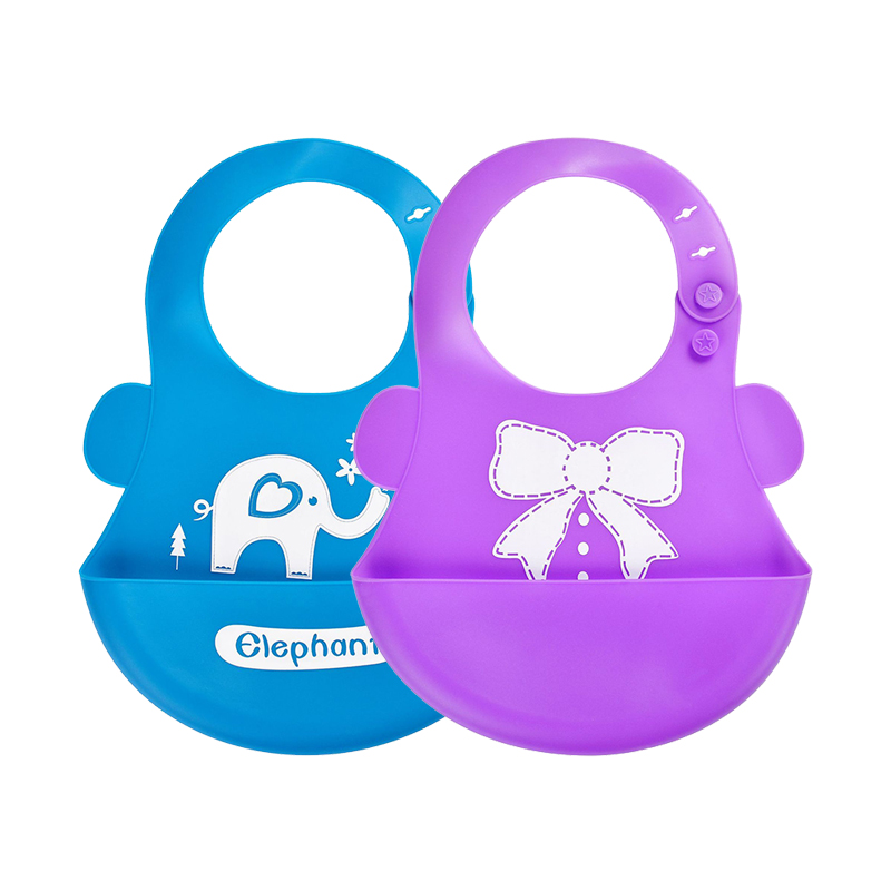 Factory Direct Sales Of Children's Silicone Bib Food Grade Baby Soft Rice Bag Waterproof Free Food Bag details Picture