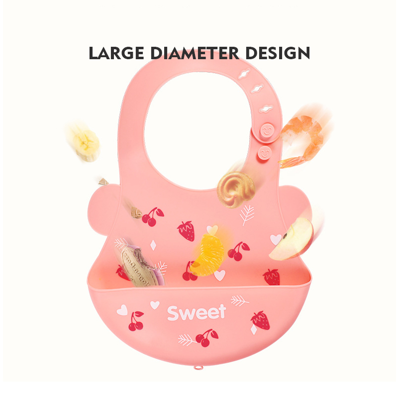 Baby Silicone Bib Waterproof Baby Food Bib Child Food Food Pocket Saliva Pocket Application Scenario