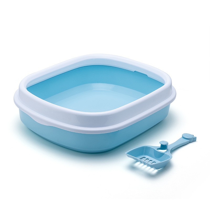 New pet cat litter box with low cover to prevent splashing, cat toilet, universal cat products for small cats and fat cats details Picture