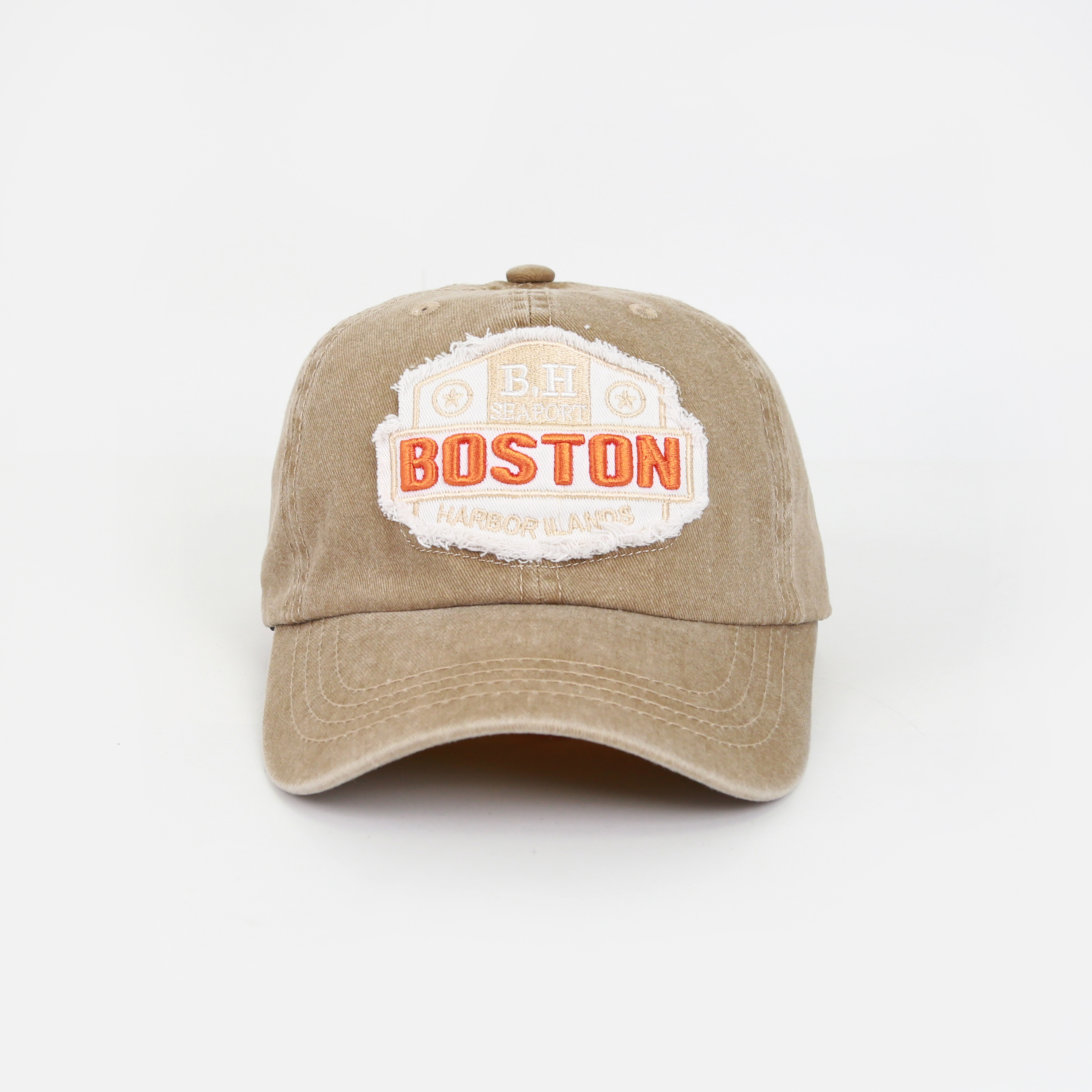 AILILIS Distressed Heavy Industry Patch Show Big Logo Baseball Cap Washed Cotton thumbnail