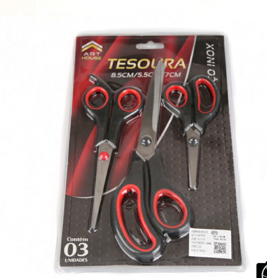 Three piece scissors set can be customized paper card size factory direct thumbnail