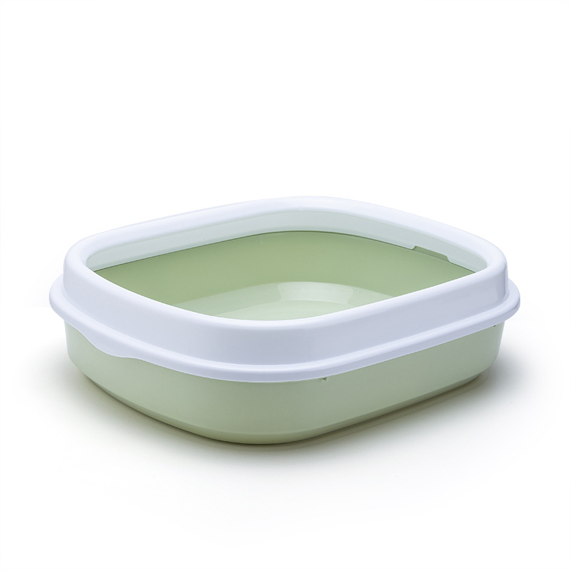 New pet cat litter box with low cover to prevent splashing, cat toilet, universal cat products for small cats and fat cats Item Picture
