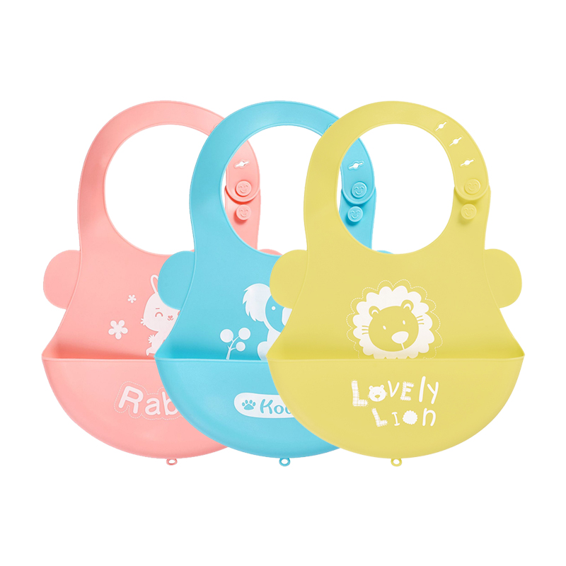 Factory Direct Sales Of Children's Silicone Bib Food Grade Baby Soft Rice Bag Waterproof Free Food Bag