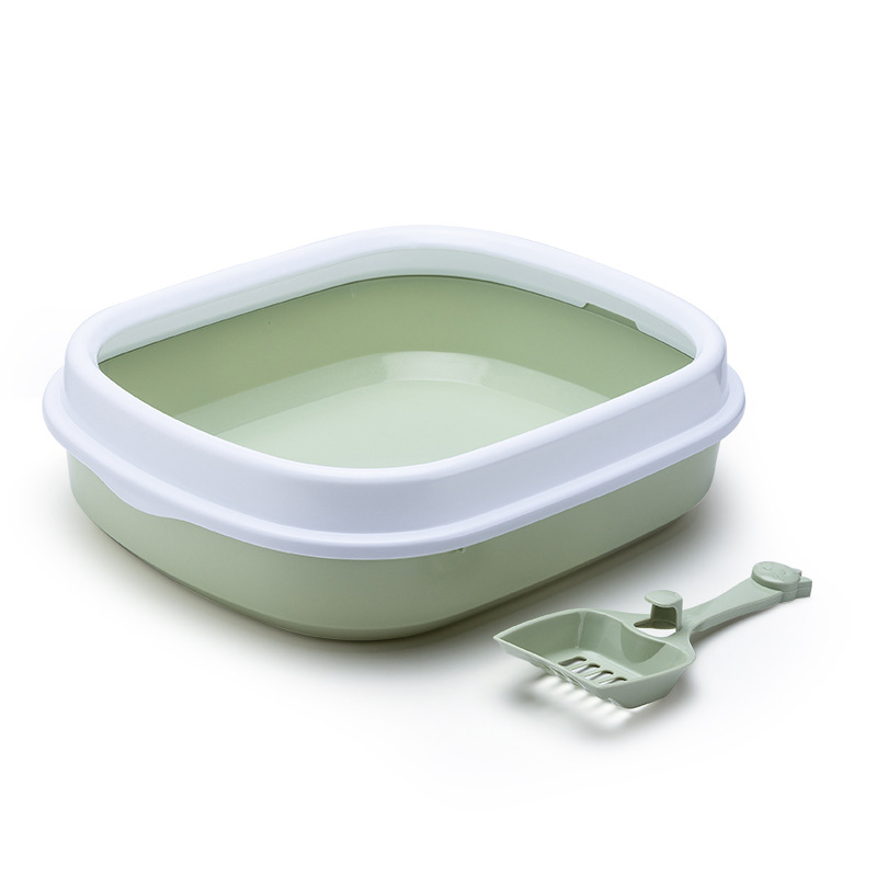 New pet cat litter box with low cover to prevent splashing, cat toilet, universal cat products for small cats and fat cats Specification image