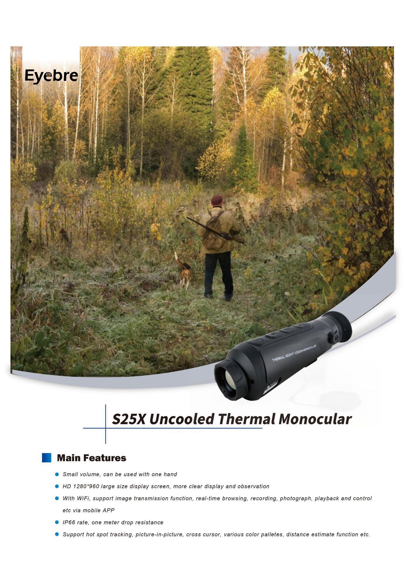 The S24X thermal imaging infrared night vision device is a high-definition, high-magnification single-tube outdoor night wall-penetrating device pic 2
