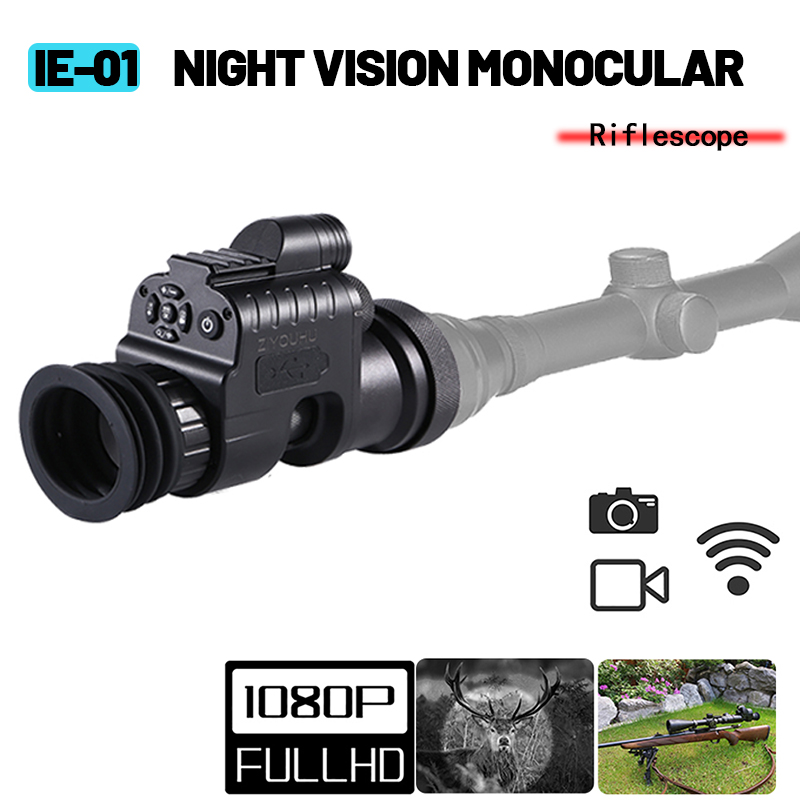 IE01 Infrared Night Vision Monocular Camera Digital Optics Sights Riflescope Aiming WIFI Sharing Outdoor Hunting Rifle Scope