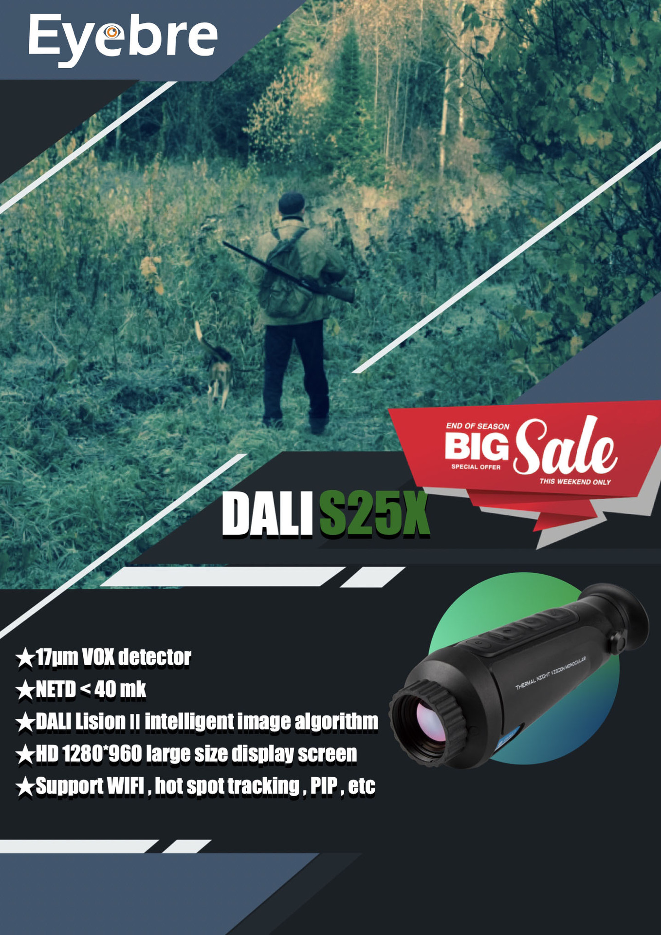 The S24X thermal imaging infrared night vision device is a high-definition, high-magnification single-tube outdoor night wall-penetrating device pic 3