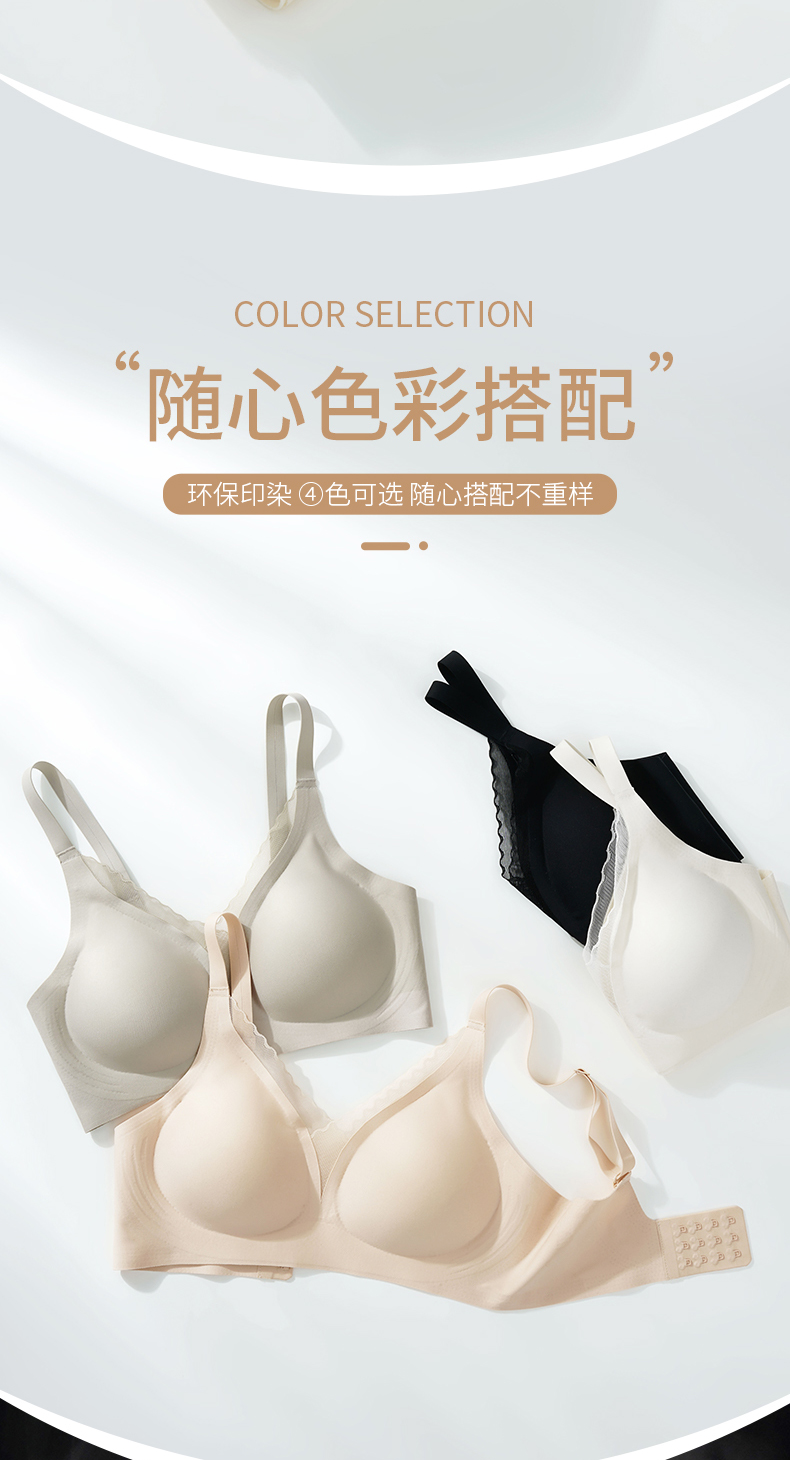 果冻条内衣女大胸显小无痕侧收副乳夏季透气无钢圈文胸详情9