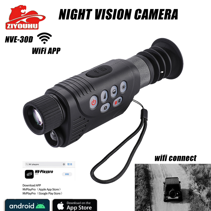 New Compact Hunting Digital Night Vision Monocular Camcorder 1080P Large Capacity WIFI APP Image Video Real-time Transmission