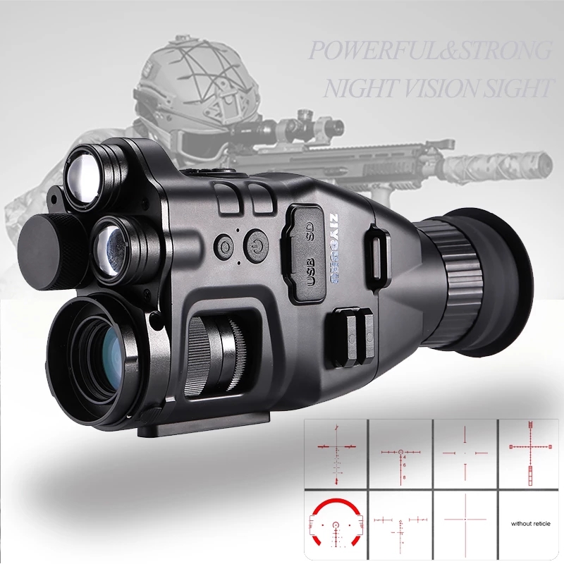New 24X Multifunction Double IR Digital Camera Sight Hide Crosshair Reticle Hunting Rangefinder Optional Night Vision Riflescope
