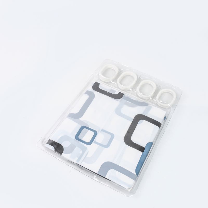 Plastic Eco-Friendly Bathroom With 12 Hook Shower Curtains Item Picture