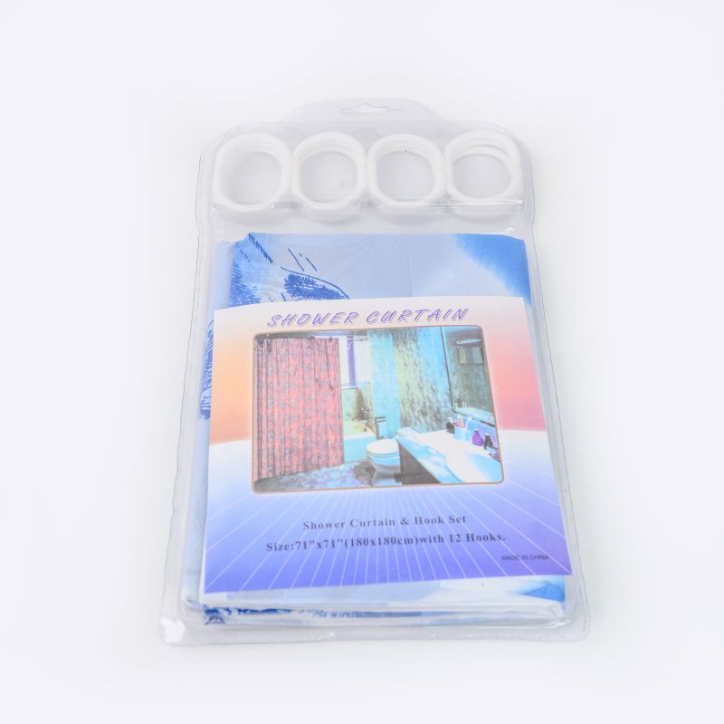Waterproof And Eco-Friendly Bathroom Shower Curtain With Hooks Application Scenario