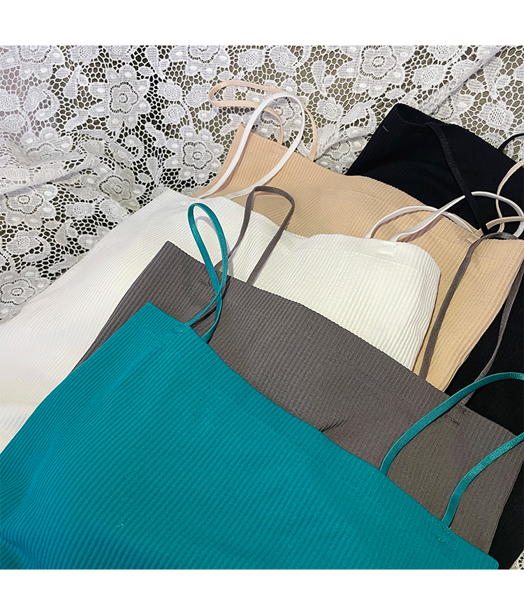 LINCHAOZHANG Backless single-piece halter top Spring solid color short style pic 18