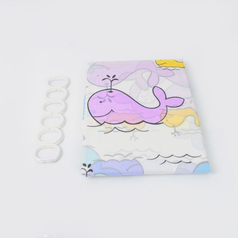 Waterproof Shower Curtain Bathroom Partition Curtain Foreign Trade Export Polyester Mixed Color Shower Curtain Curtain Application Scenario