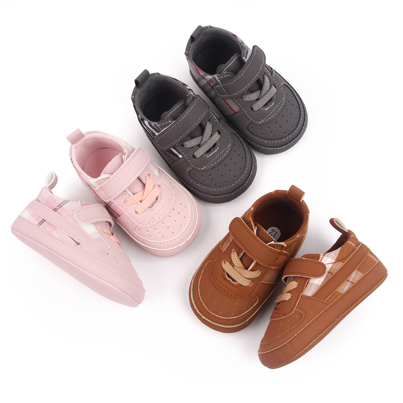 Casual shoes 0-1 year old lattice soft soled indoor baby shoes