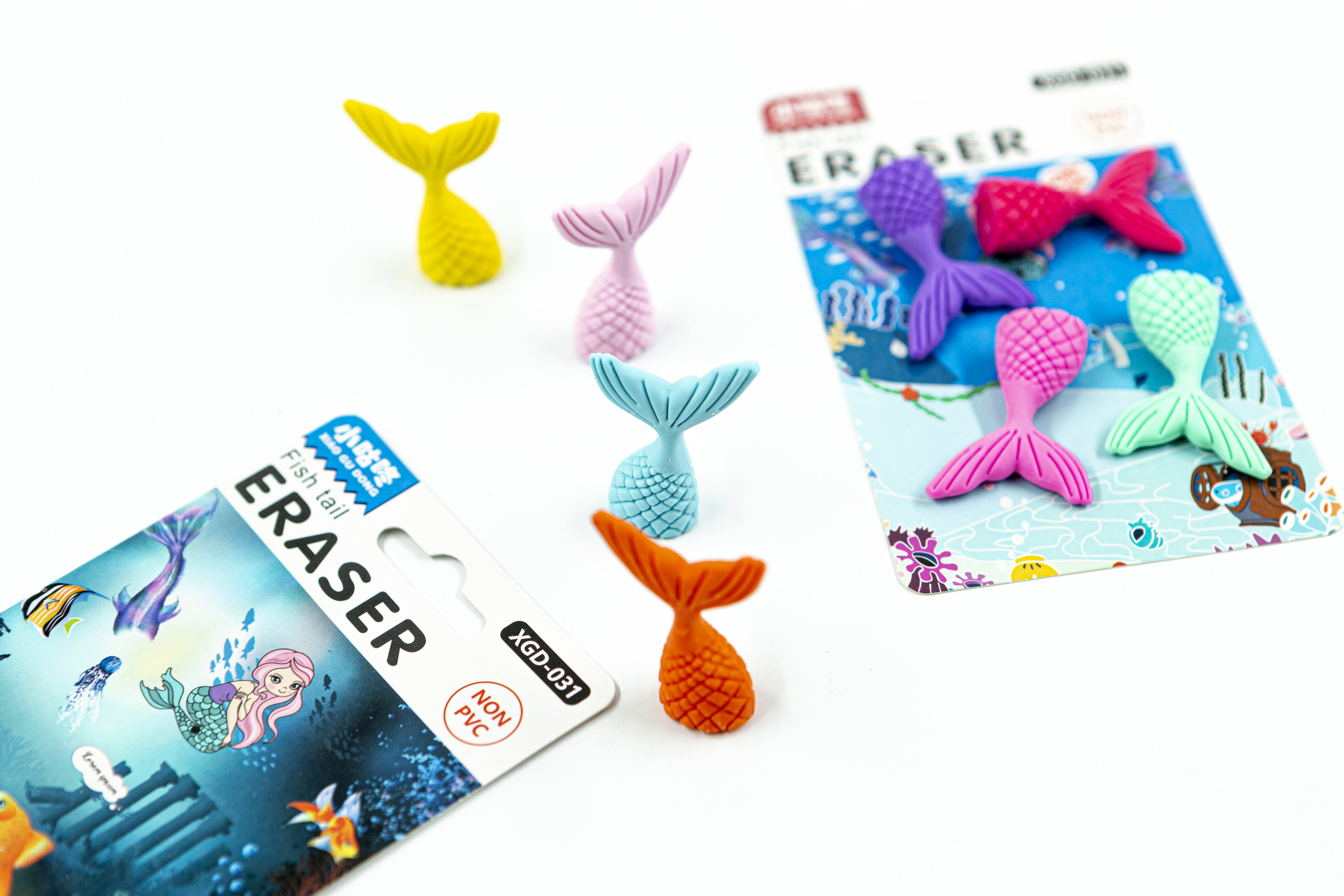 Small codong manufacturers selling mermaid tail modeling lifelike eraser