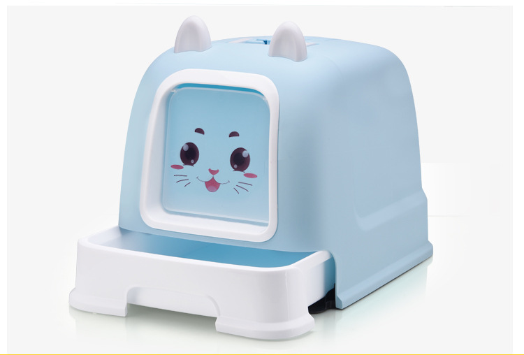 The new type of pet cat litter box is fully enclosed and splash-proof. It is a drawer-style cat toilet and a universal cat litter box for both large and small cats pic 16