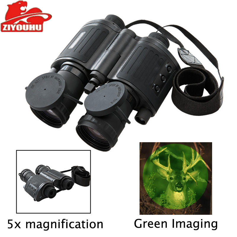 5X50 Scout Night Vision Binocular Gen 1+ Enhancer Tube Green Imaging Low Light & Darkness Use Infrared Night Viewer for Hunting