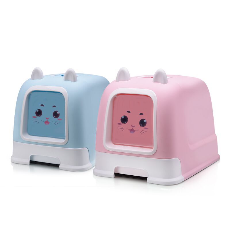The new type of pet cat litter box is fully enclosed and splash-proof. It is a drawer-style cat toilet and a universal cat litter box for both large and small cats
