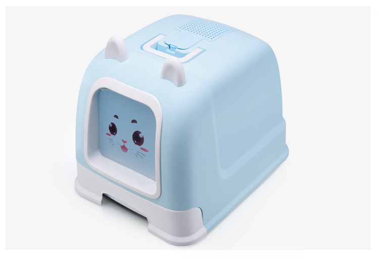 The new type of pet cat litter box is fully enclosed and splash-proof. It is a drawer-style cat toilet and a universal cat litter box for both large and small cats pic 14