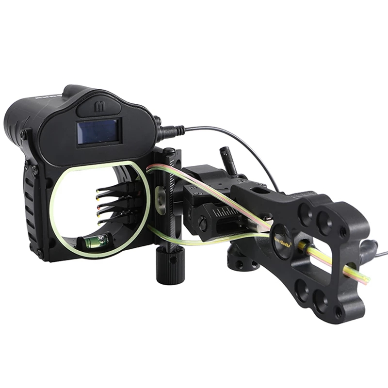 Bow & Arrow Sight Aiming Laser Range Finder Five-pin Fast Adjustment Sight Ranging Riflescope for Hunting Entertainment Archery thumbnail