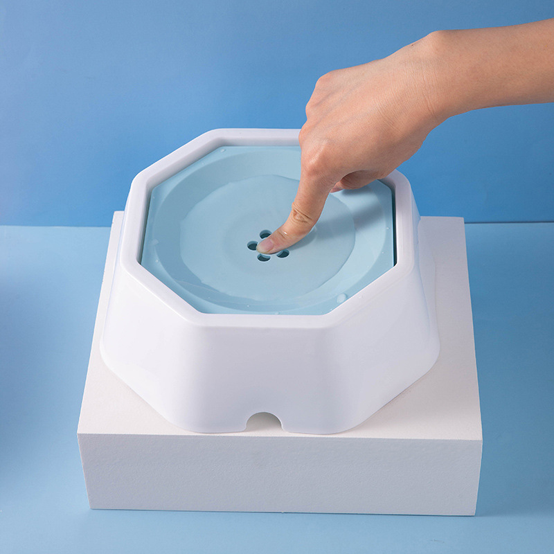 New pet water bowl, floating bowl, non-wet mouth, dog water bowl, cat water dispenser, large-capacity anti-splash pet supplies Specification image