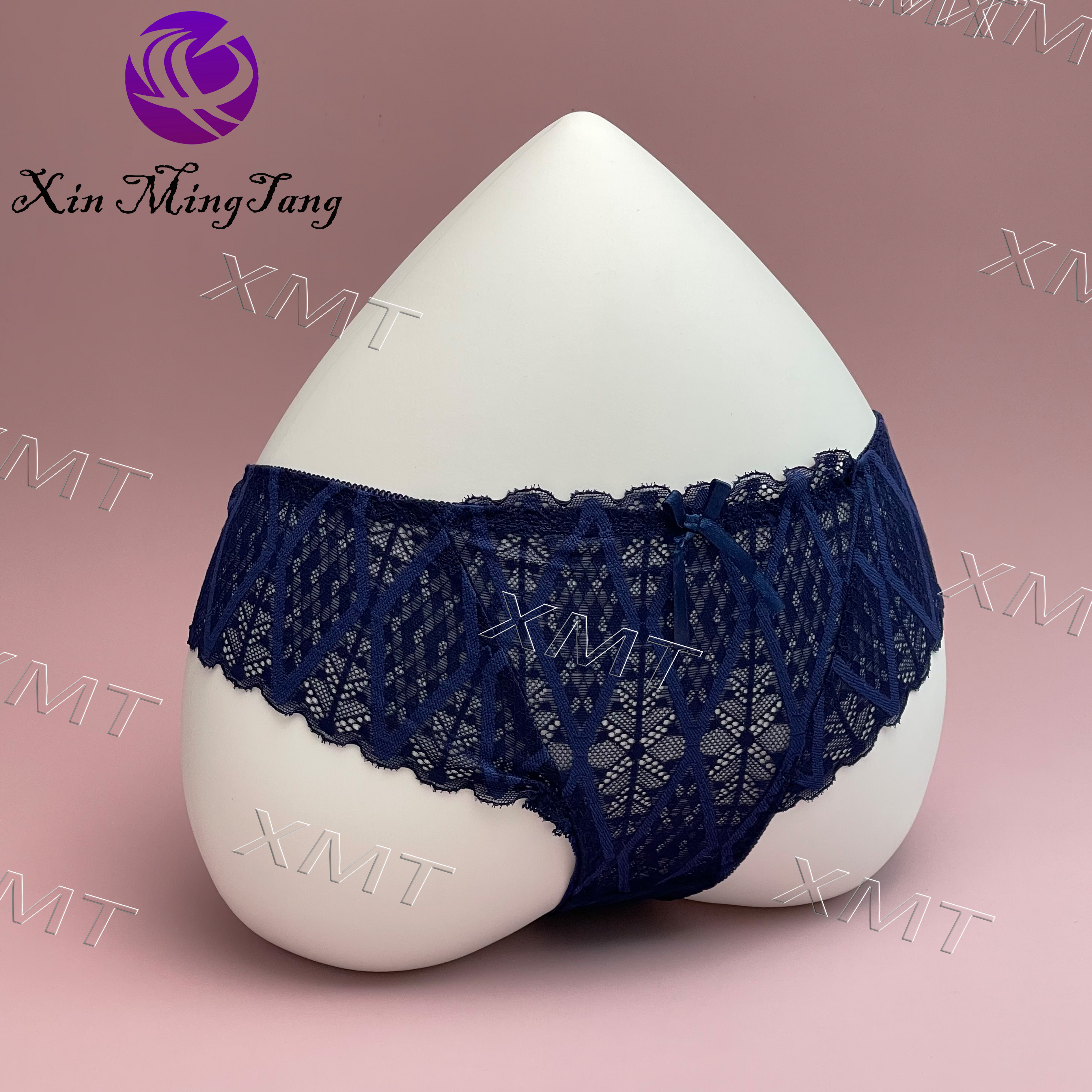 性感蕾丝花边带小蝴蝶结大码女士丁字裤情趣内裤详情1