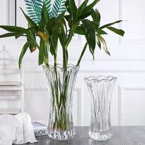 Clear crystal glass vase household simple creative color thickened vase vase living room table decoration vase