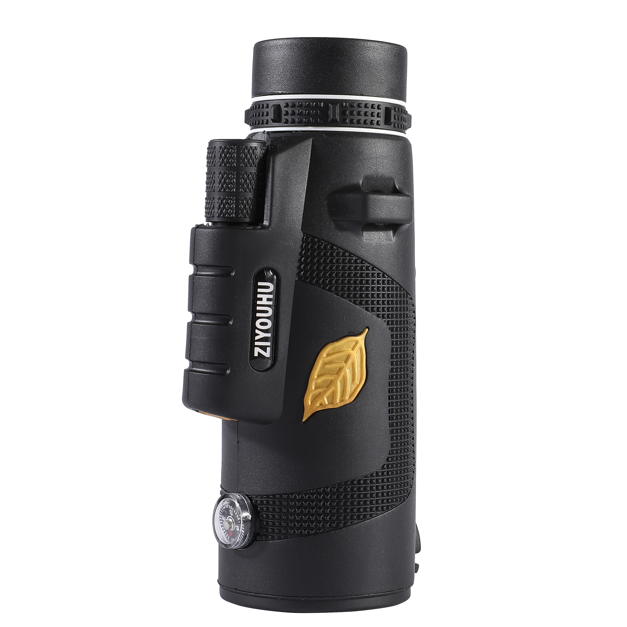 ZIYOUHU 12x50 Golden Leaf Portable Monocular HD Clear Vision Waterproof Small Tripod & Phone Holder Spyglass for Travel Camping Concert Watching thumbnail