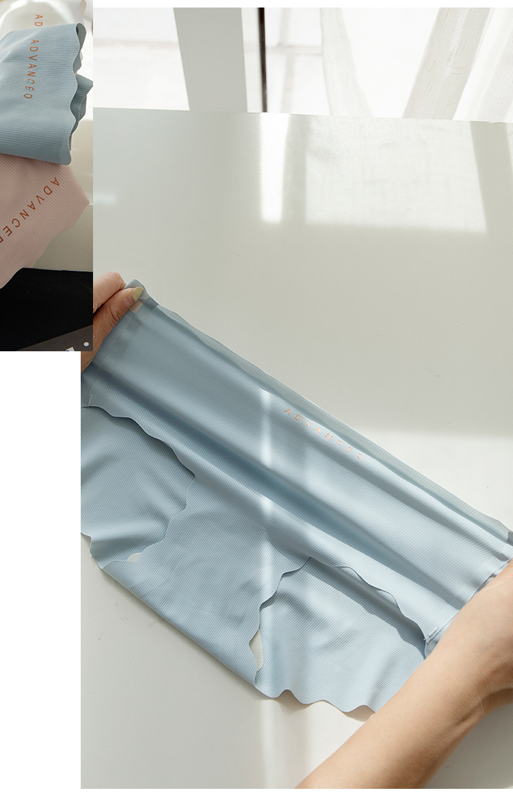 Ice silk underwear for women, one-piece, seamless, summer thin style for girls, no buttocks pinch, mid-waist, modal breathable, lifting buttocks pic 3