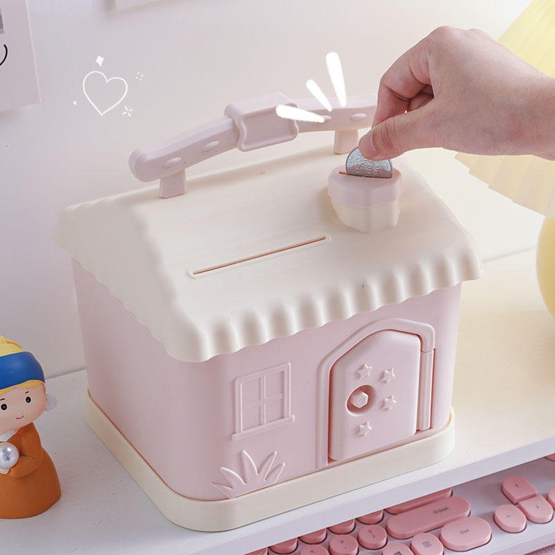 Cute cartoon children's birthday gift piggy bank for girls, fun kindergarten plastic storage box gift piggy bank details Picture