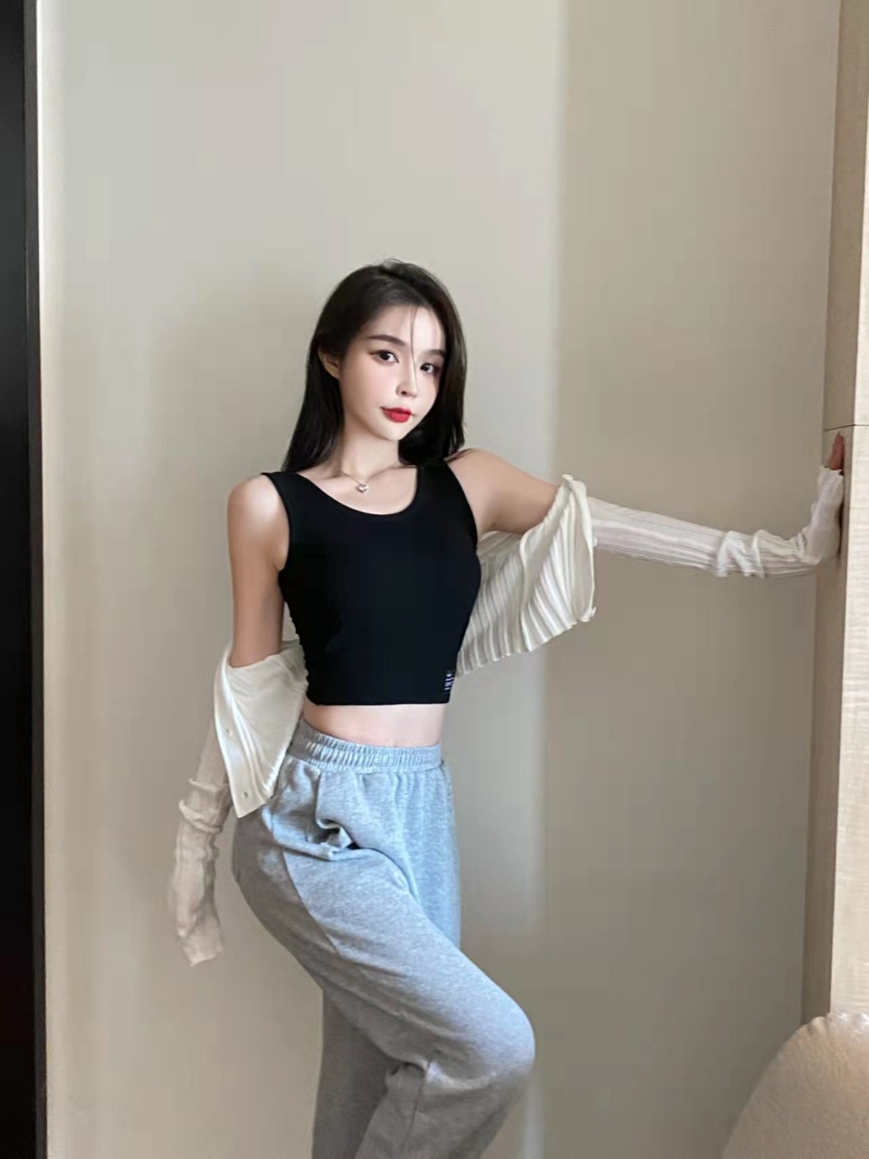 夏季新款背心女士外穿性感带胸垫打底上衣百搭新款韩版少女学生详情7