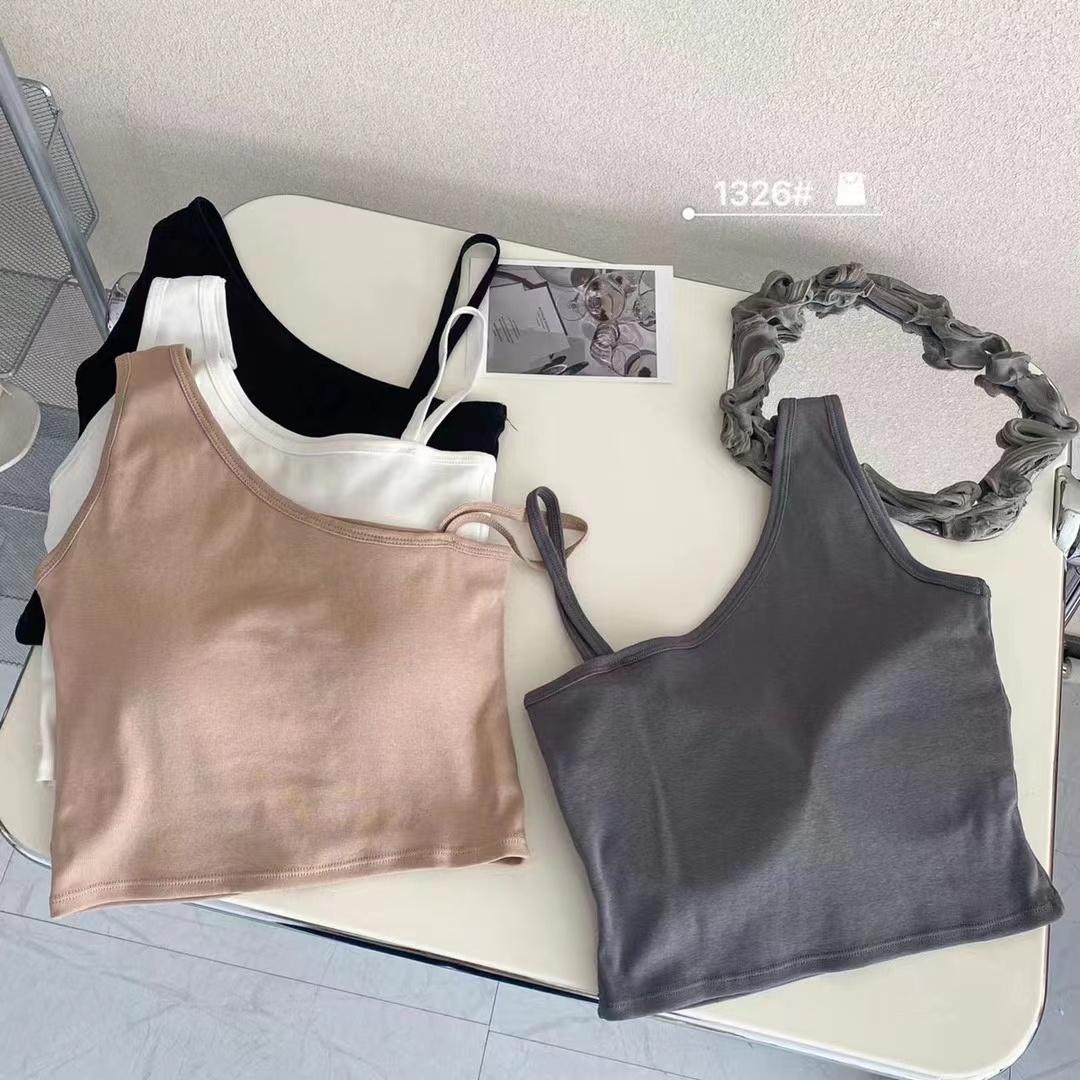  吊带女学生夏季新款百搭洋气带胸垫背心女外穿薄款上衣抖音爆款详情5