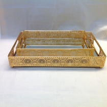 Sunflower lace glass tray