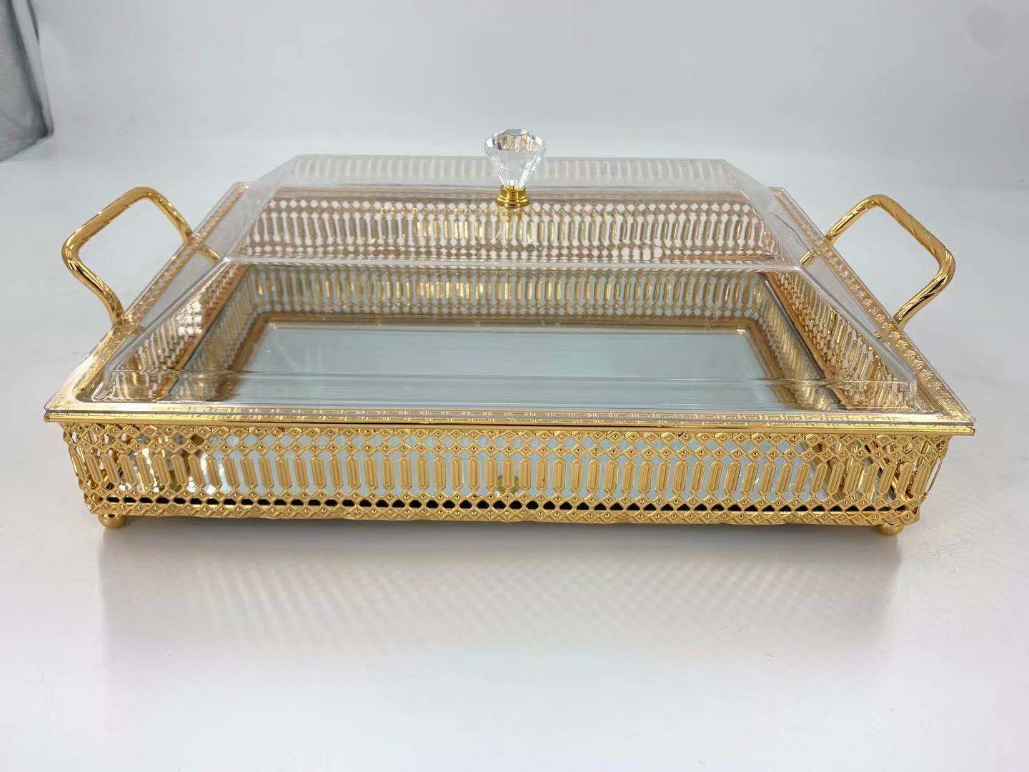 Glass tray + acrylic cover