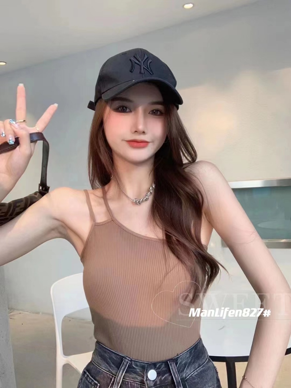  吊带女士夏季新款内搭洋气韩版少女性感外穿背心带胸垫新款美背详情2