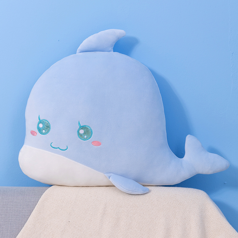 2022新款可达抱枕男女生可爱靠垫坐垫多功能生日礼物卧室床上毛绒玩具婚庆批发鲸鱼